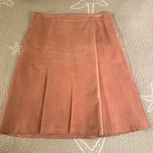 Rose suede skirt by Ann Taylor